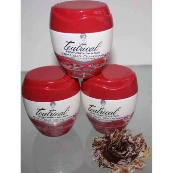 Teatrical Facial  & Neck Cream Stem Cells Antiwrinkle 3.5 oz Lot Of 3 New - Picture 2 of 3